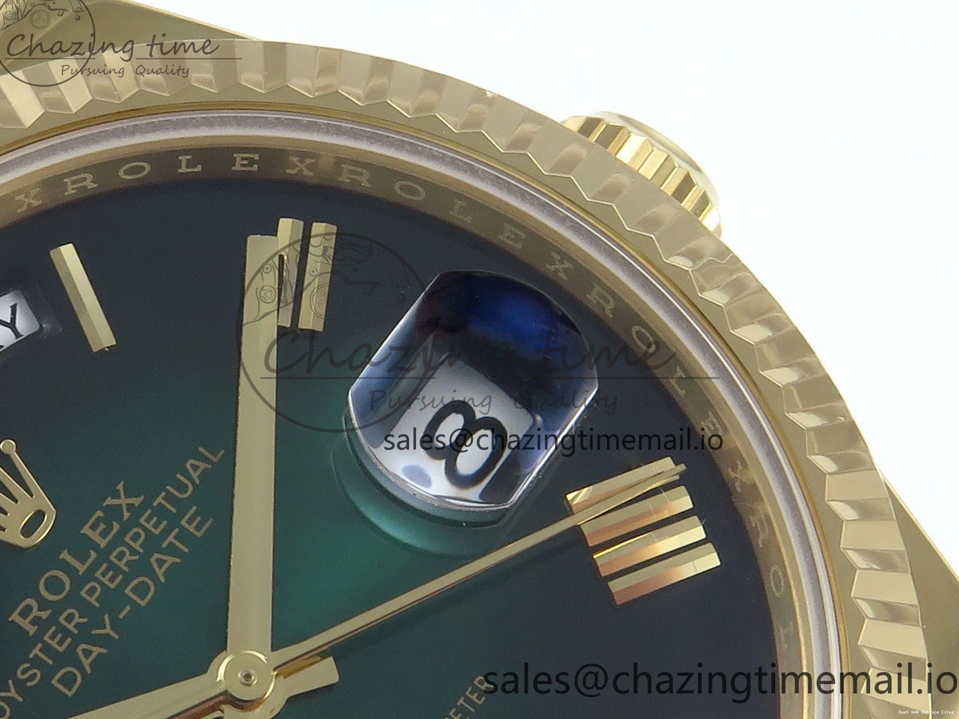 Best AAA Replica Sites Green Weight) 803 1:1 on Edition Effortless Bracelet 228238 (Gain Ombre Date President Noob Day 40 YG A2836 Roman Dial Best 1226